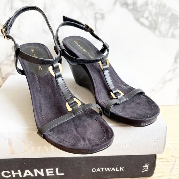 Bandolino Leather Wedge Sandals - Picture 5 of 12